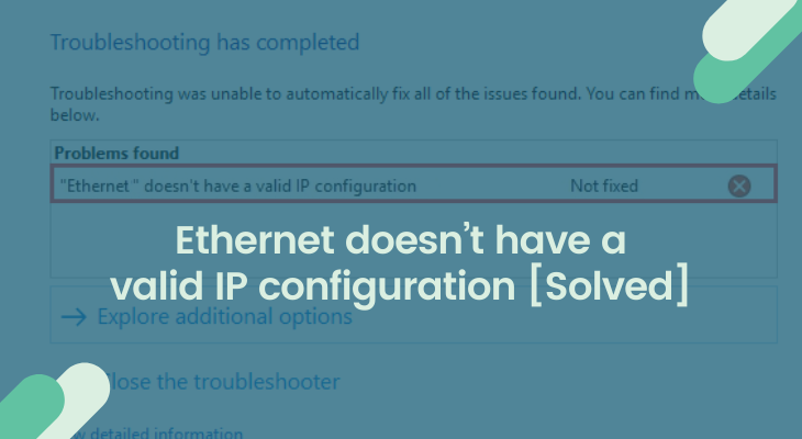 Ethernet Does not have valid IP Configuration - Solved - Team Touchdroid