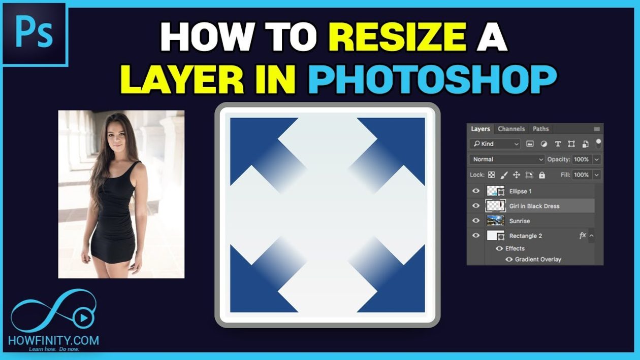 How to resize a layer in Photoshop