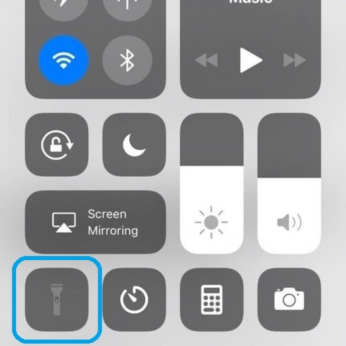 Flashlight on iPhone is not working