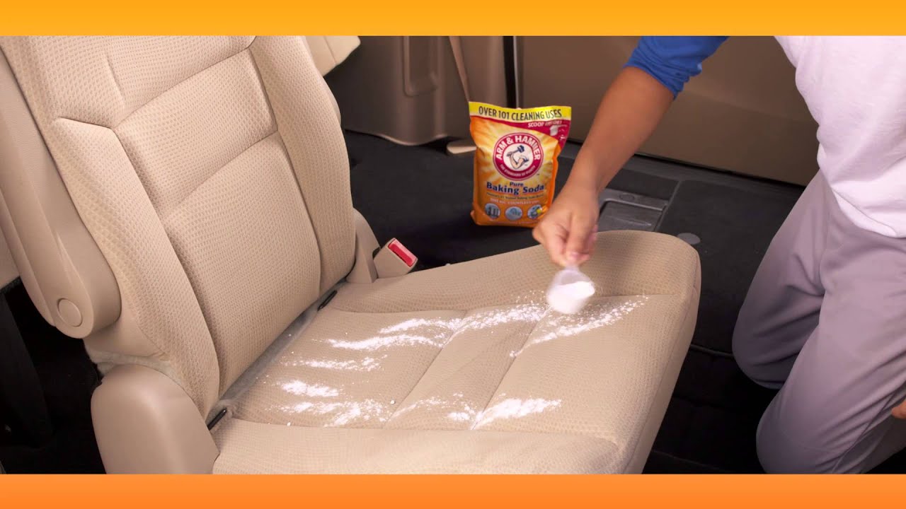 baking soda to eliminate gasoline smell from car